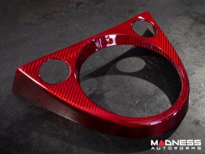 FIAT 500 Shift Gate Panel - Manual - Carbon Fiber - North American Model - Red Candy